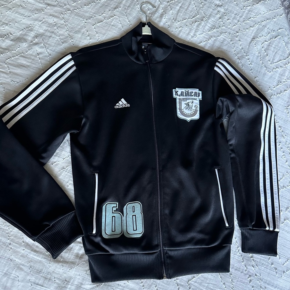 Rare Adidas Track Jacket FC Kaisar Kyzylorda / Howling Wolf Graphic